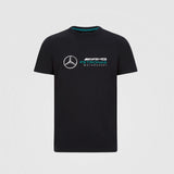 Mercedes-AMG Petronas F1 T-Shirt Homme Large Logo Noir