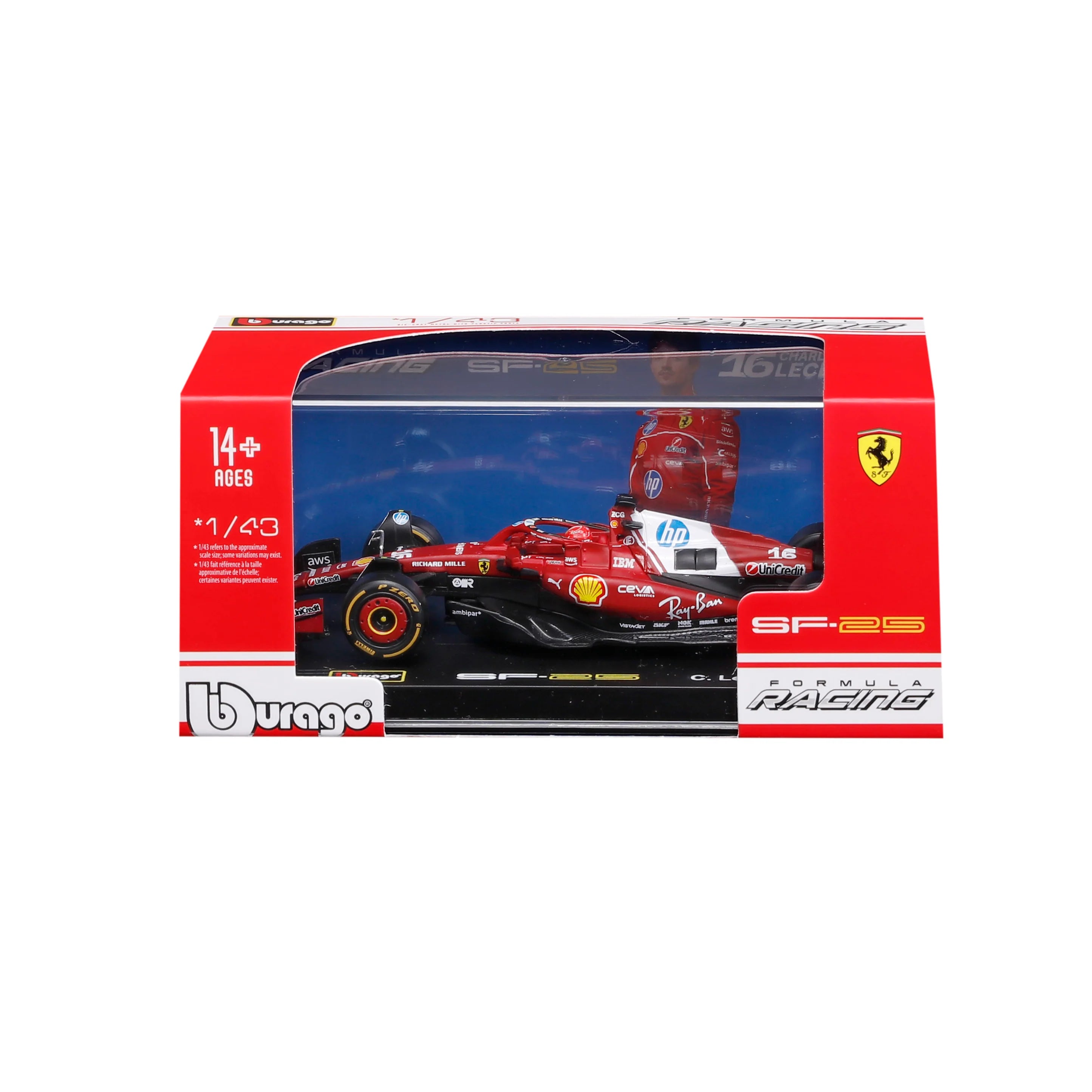 Miniature 1:43 Ferrari SF25 Charles Leclerc #16 Signature