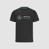 Mercedes-AMG Petronas F1 T-Shirt Large Logo Noir Enfant