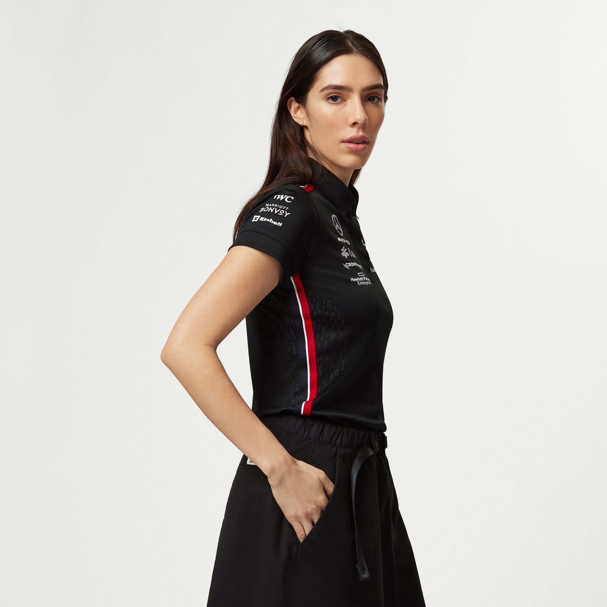 Tommy Hilfiger x Mercedes Polo d'équipe Femme noir