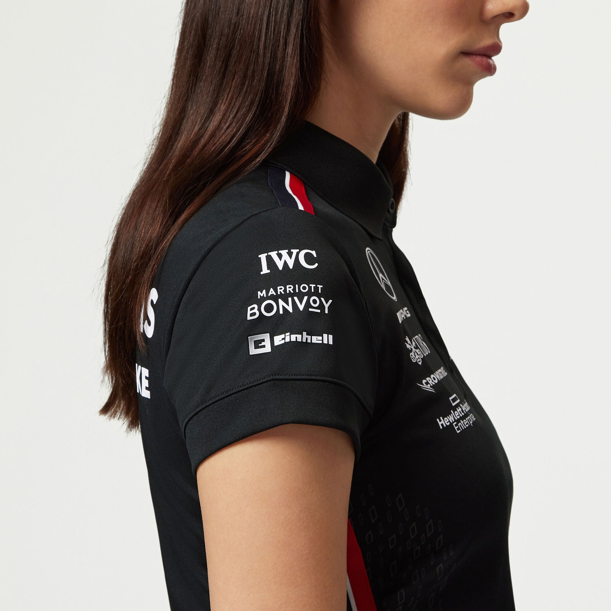 Tommy Hilfiger x Mercedes Polo d'équipe Femme noir
