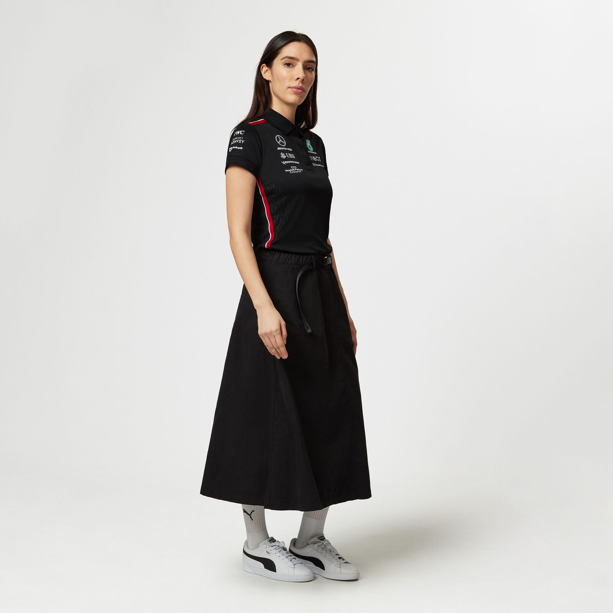 Tommy Hilfiger x Mercedes Polo d'équipe Femme noir