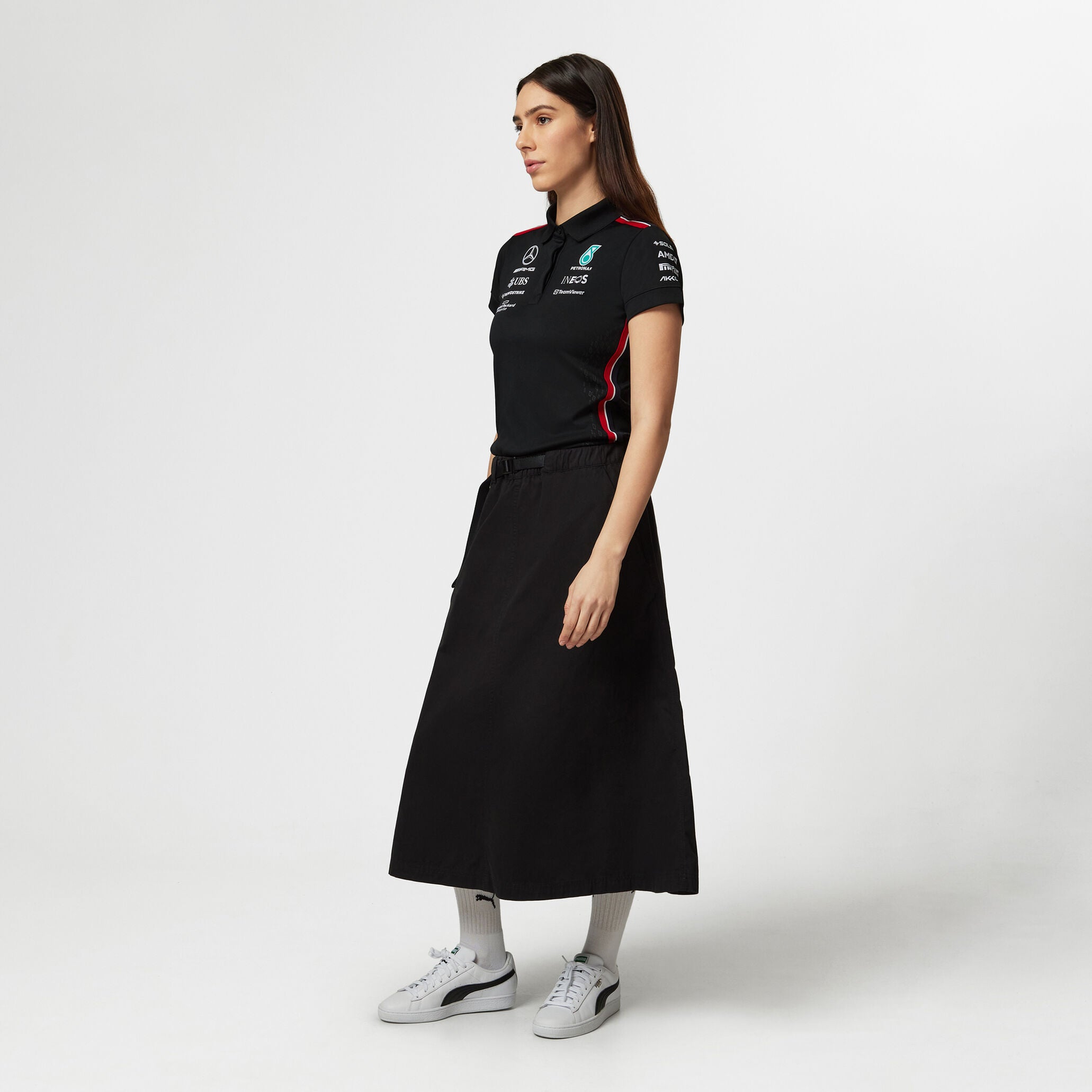 Tommy Hilfiger x Mercedes Polo d'équipe Femme noir