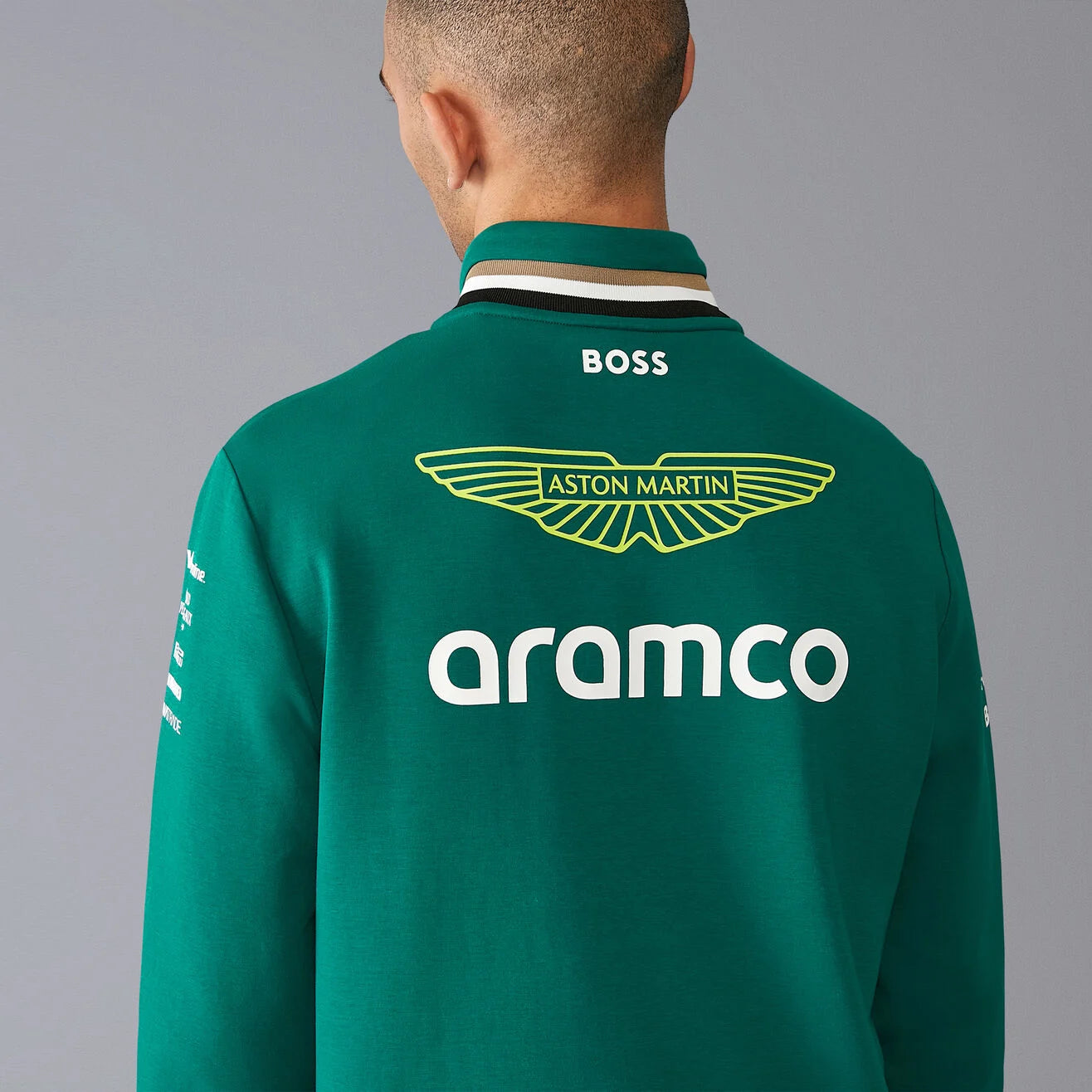 Aston Martin F1 Team Pull Quart de Zip Homme Vert
