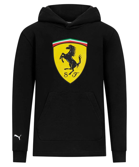 PUMA Sweat à capuche à Écusson Noir Scuderia Ferrari enfant