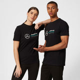 Mercedes-AMG Petronas F1 T-Shirt Homme Large Logo Noir