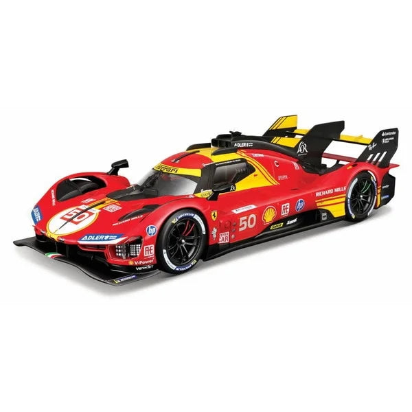 Bburago 499P Turbo V6 Team Ferrari AF Corse N° 50 WINNER 24H LE MANS 2023 SIGNATURE Scale 1:43