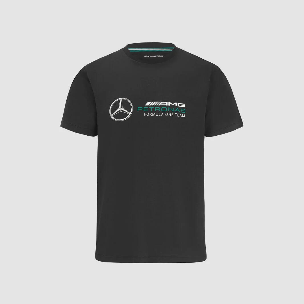 Mercedes-AMG Petronas F1 T-Shirt Large Logo Noir Enfant