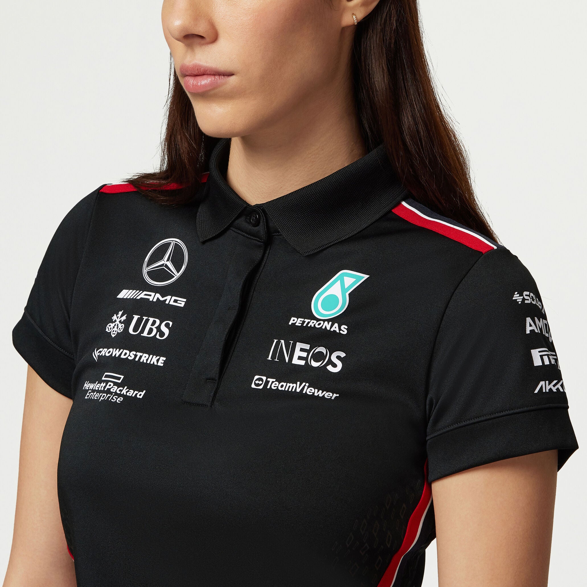 Tommy Hilfiger x Mercedes Polo d'équipe Femme noir