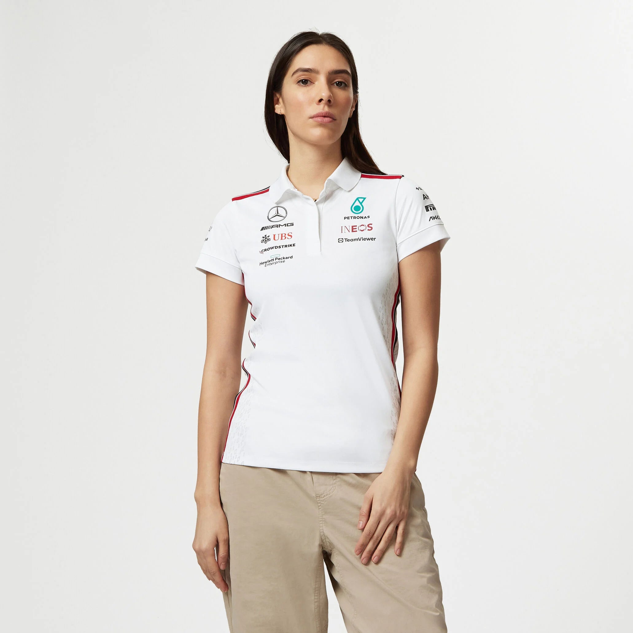Tommy Hilfiger x Mercedes Polo d'équipe Femme blanc