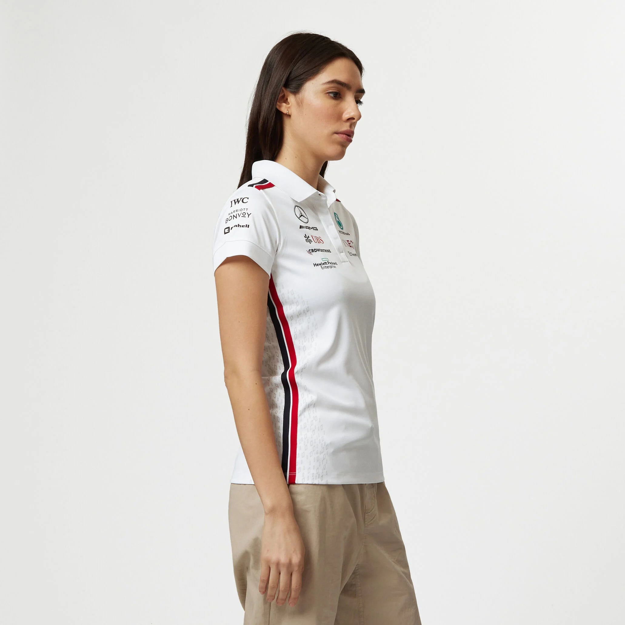 Tommy Hilfiger x Mercedes Polo d'équipe Femme blanc