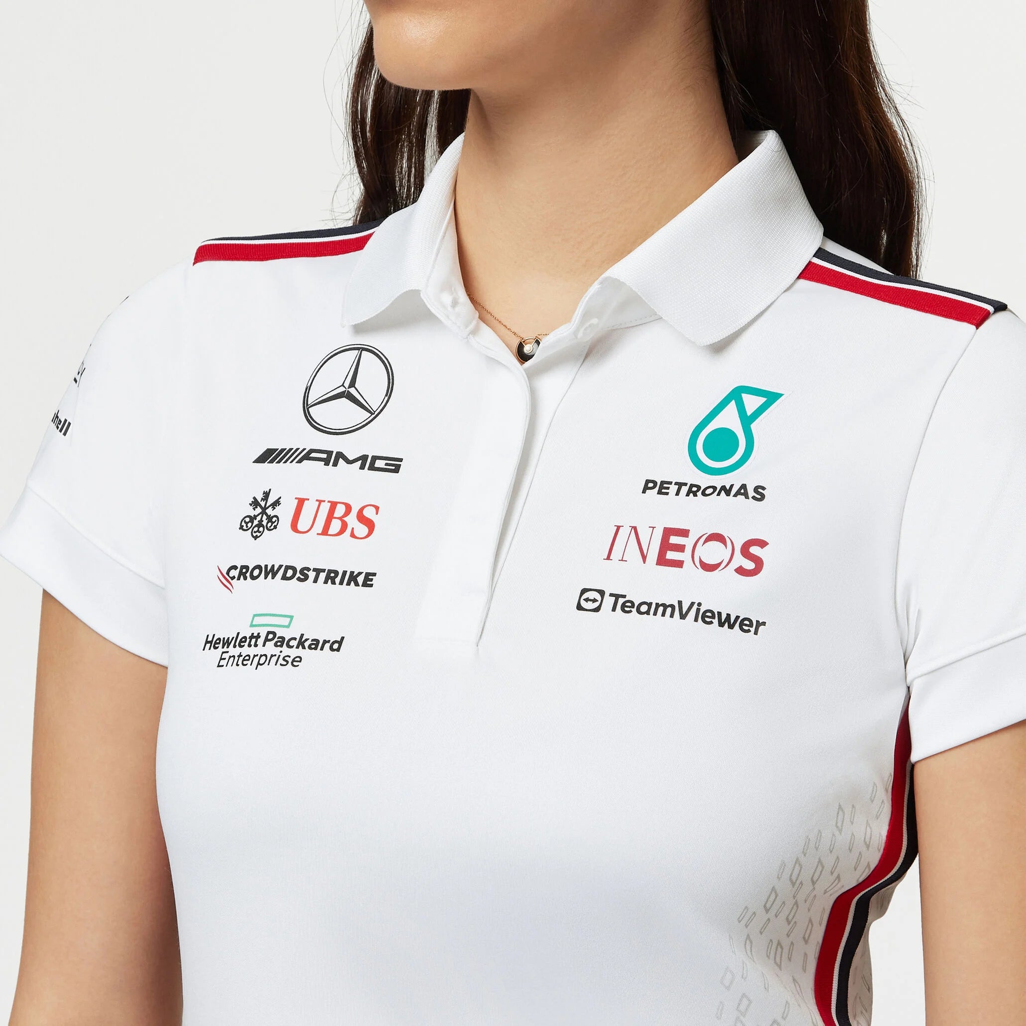 Tommy Hilfiger x Mercedes Polo d'équipe Femme blanc