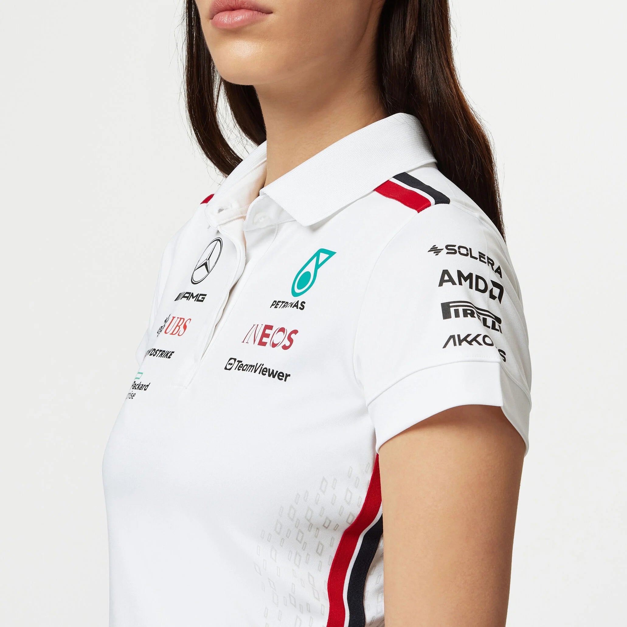 Tommy Hilfiger x Mercedes Polo d'équipe Femme blanc