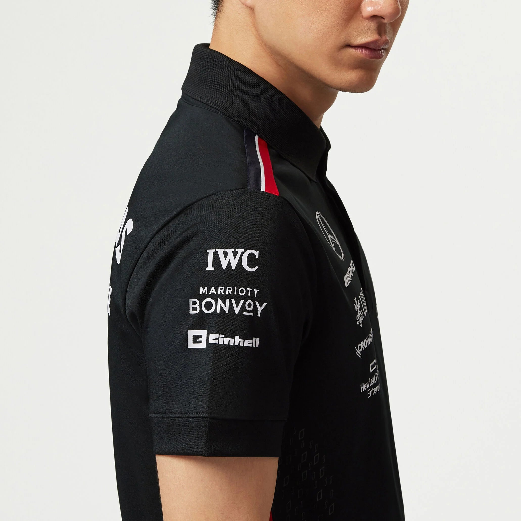 Tommy Hifliger Polo d'équipe Mercedes-AMG F1 noir