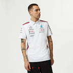 Tommy Hifliger Polo d'équipe Mercedes-AMG F1 blanc