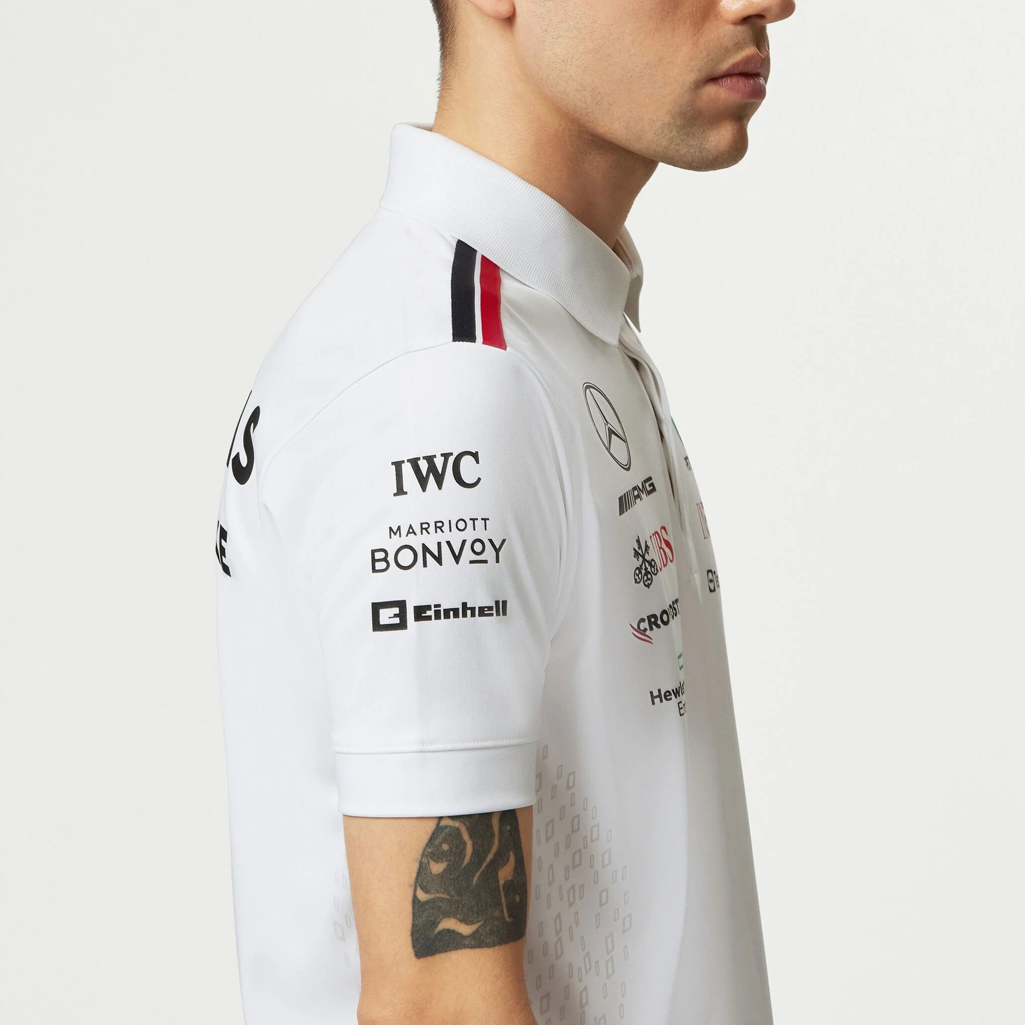 Tommy Hifliger Polo d'équipe Mercedes-AMG F1 blanc