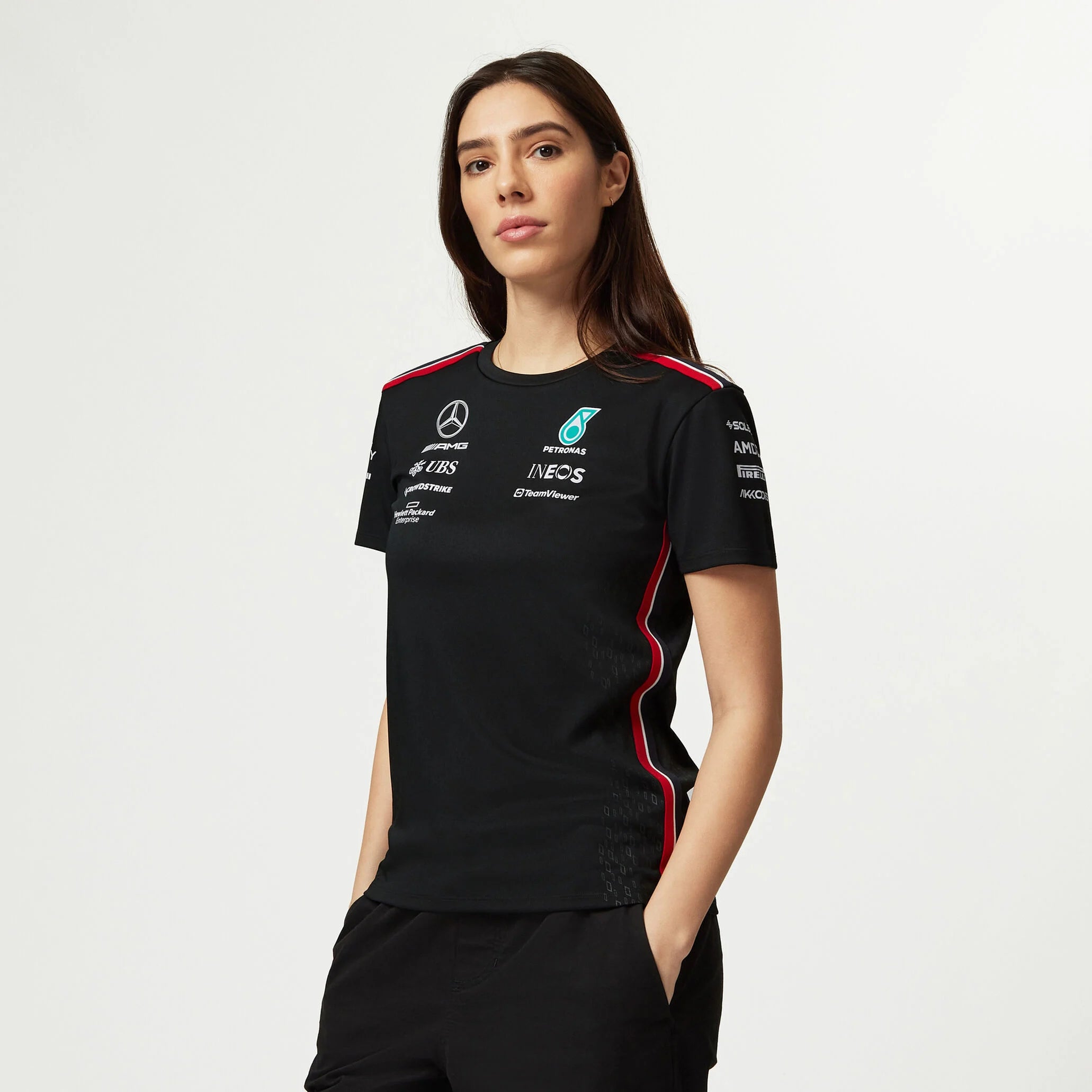 Tommy Hilfiger T-shirt d'équipe Mercedes-AMG F1 pour femme noir