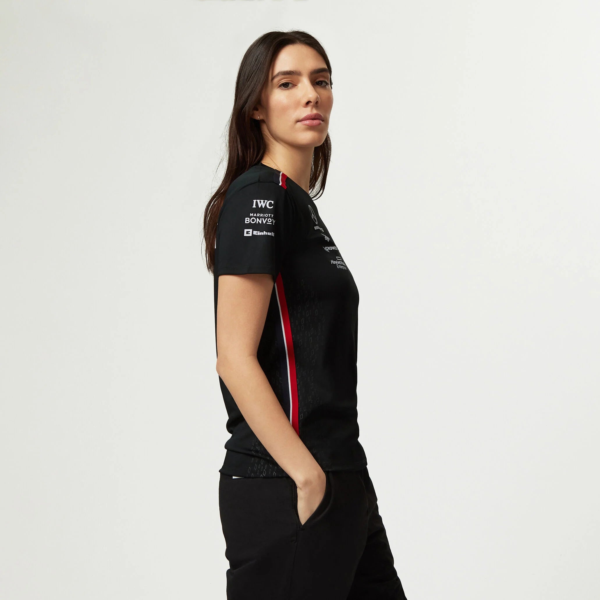 Tommy Hilfiger T-shirt d'équipe Mercedes-AMG F1 pour femme noir