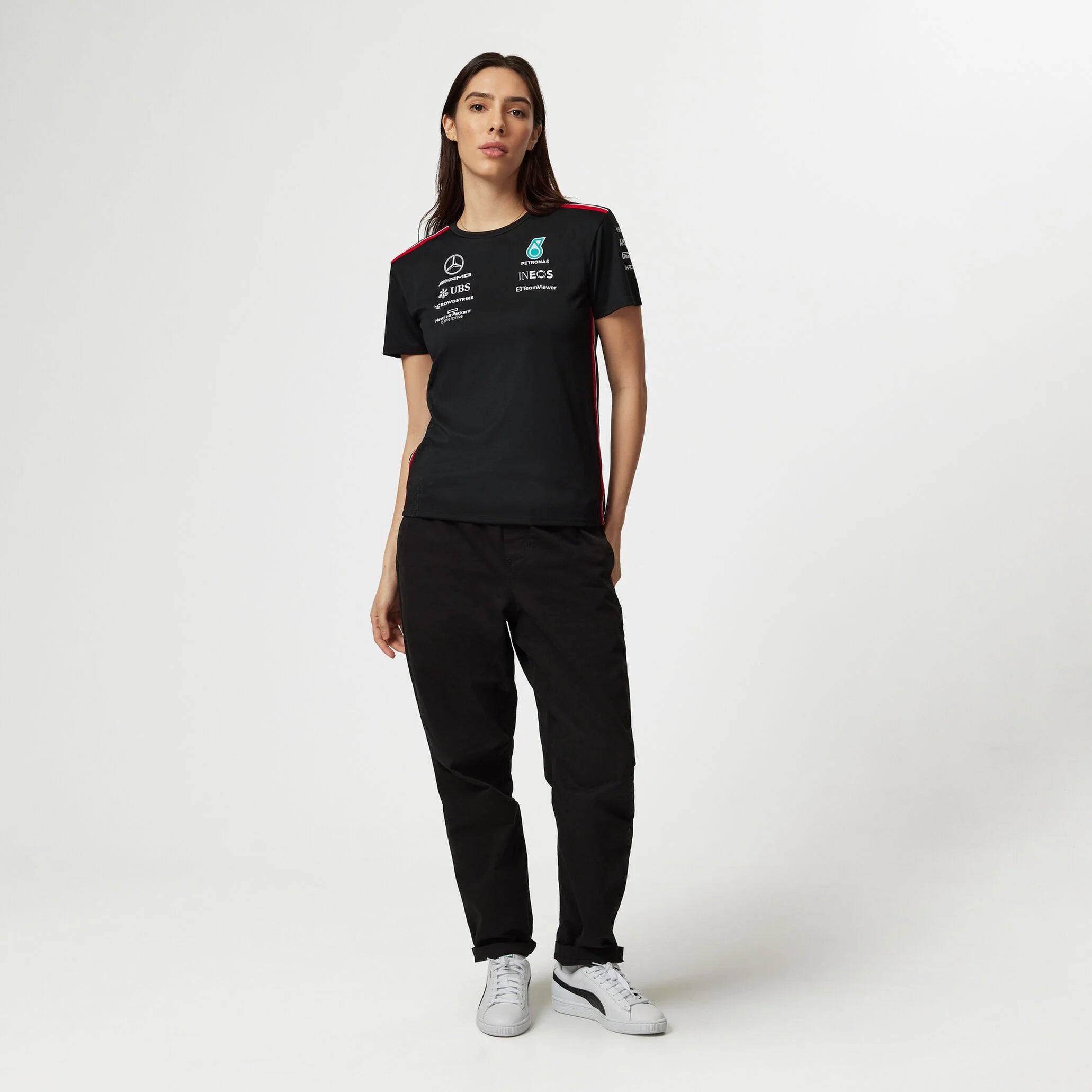 Tommy Hilfiger T-shirt d'équipe Mercedes-AMG F1 pour femme noir