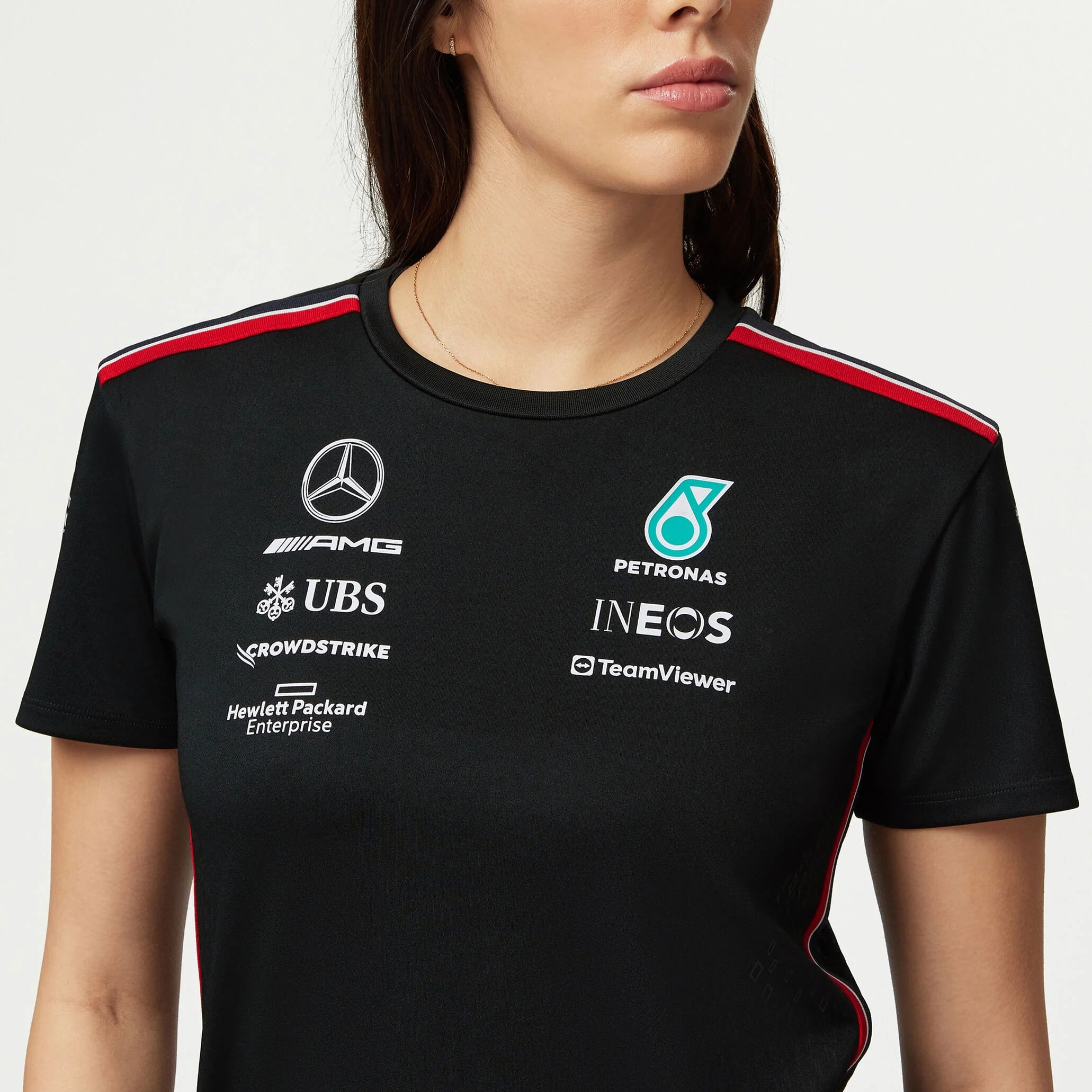 Tommy Hilfiger T-shirt d'équipe Mercedes-AMG F1 pour femme noir