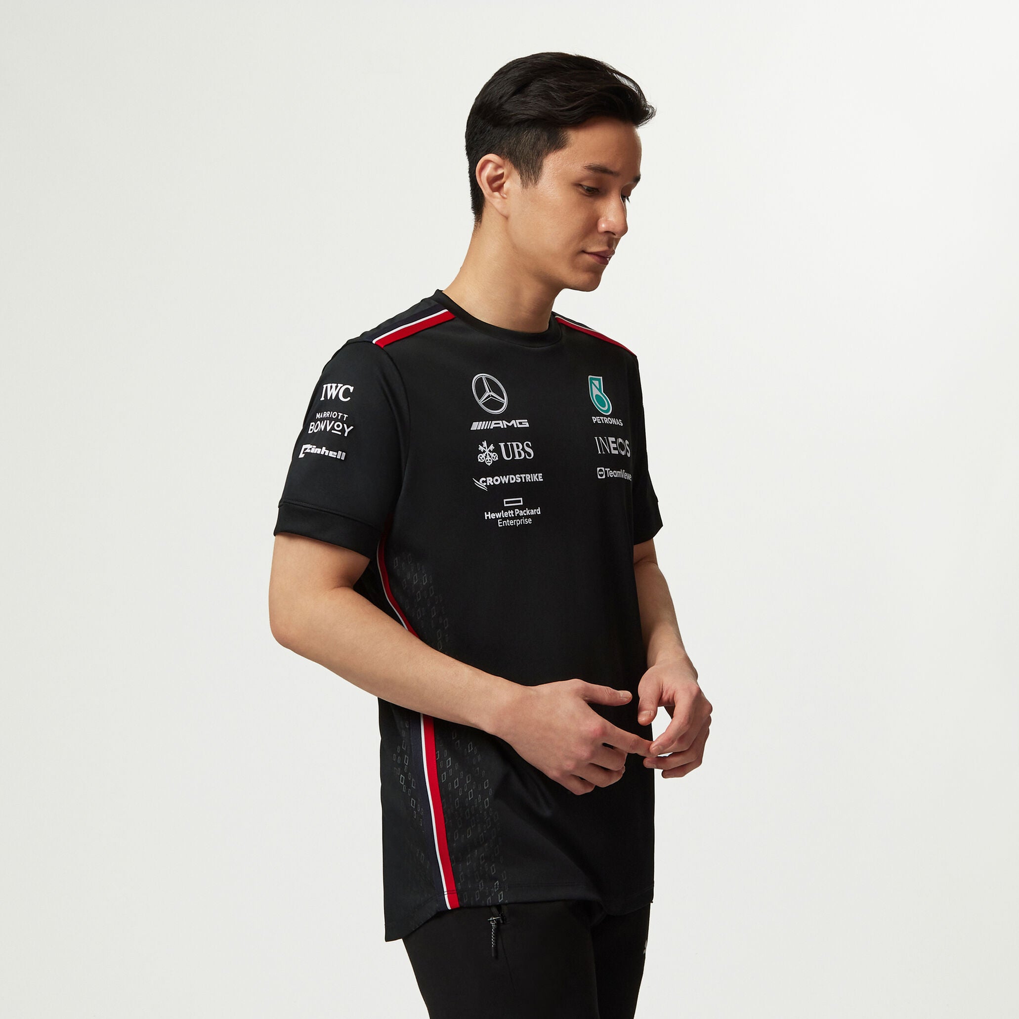 Tommy Hilfiger T-shirt d'équipe Mercedes-AMG F1 Noir