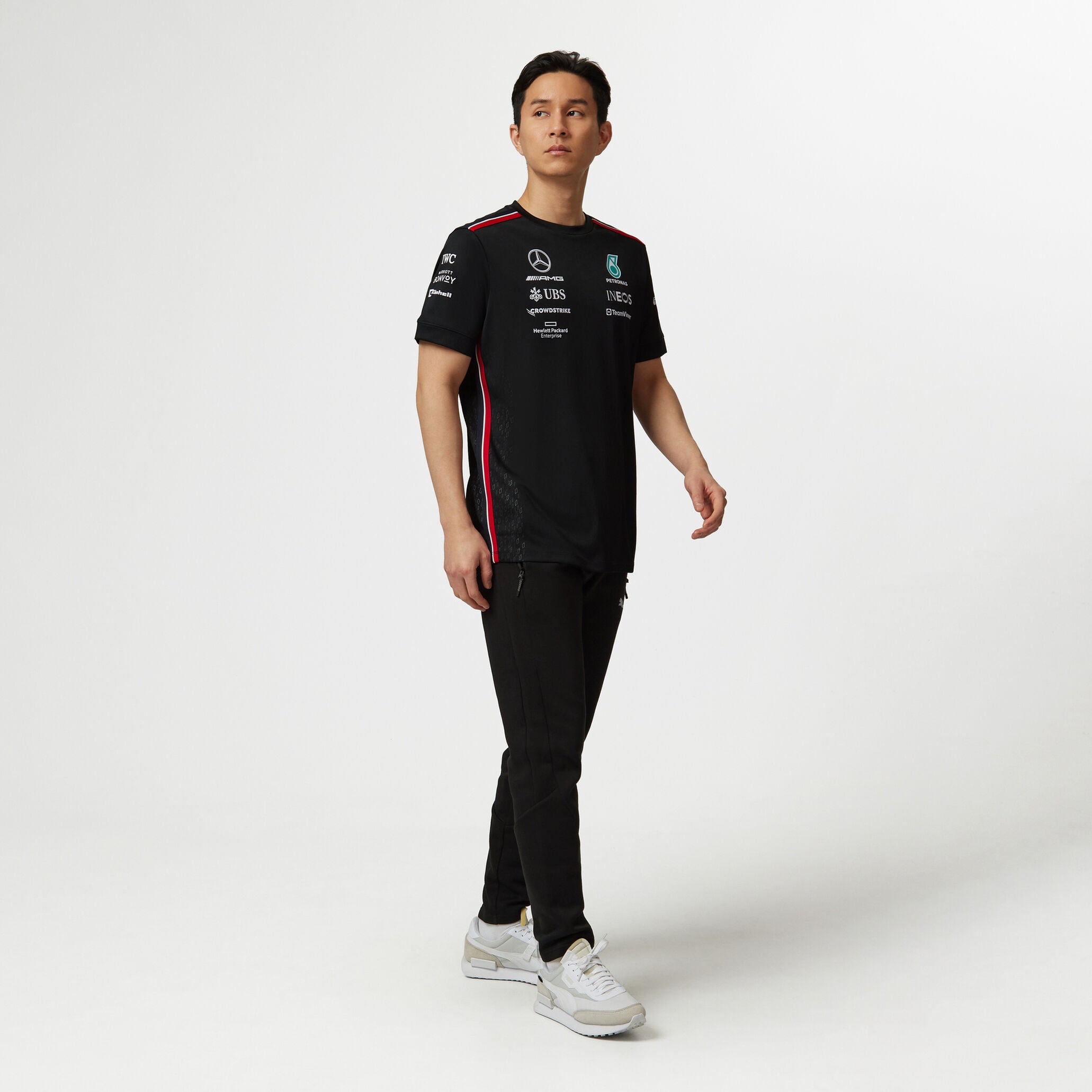 Tommy Hilfiger T-shirt d'équipe Mercedes-AMG F1 Noir