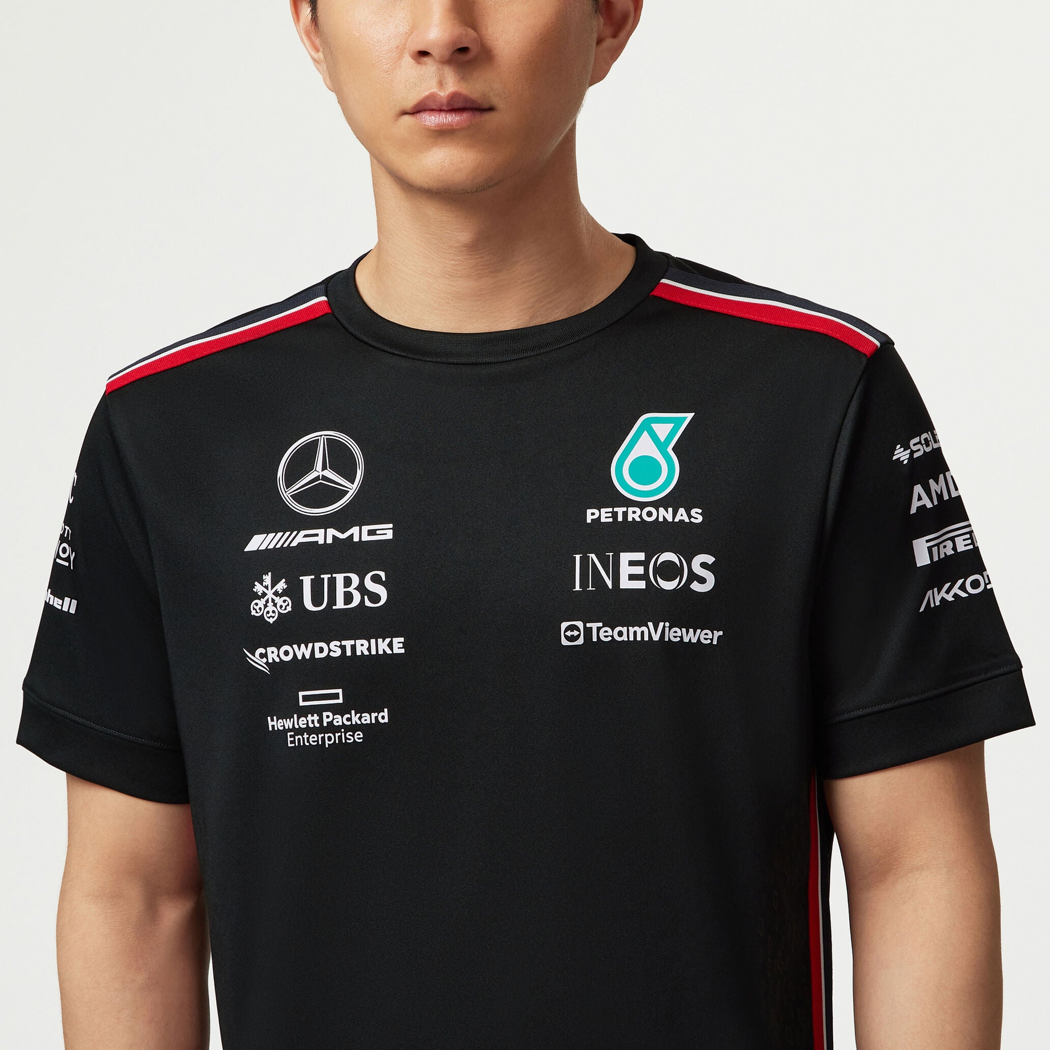 Tommy Hilfiger T-shirt d'équipe Mercedes-AMG F1 Noir