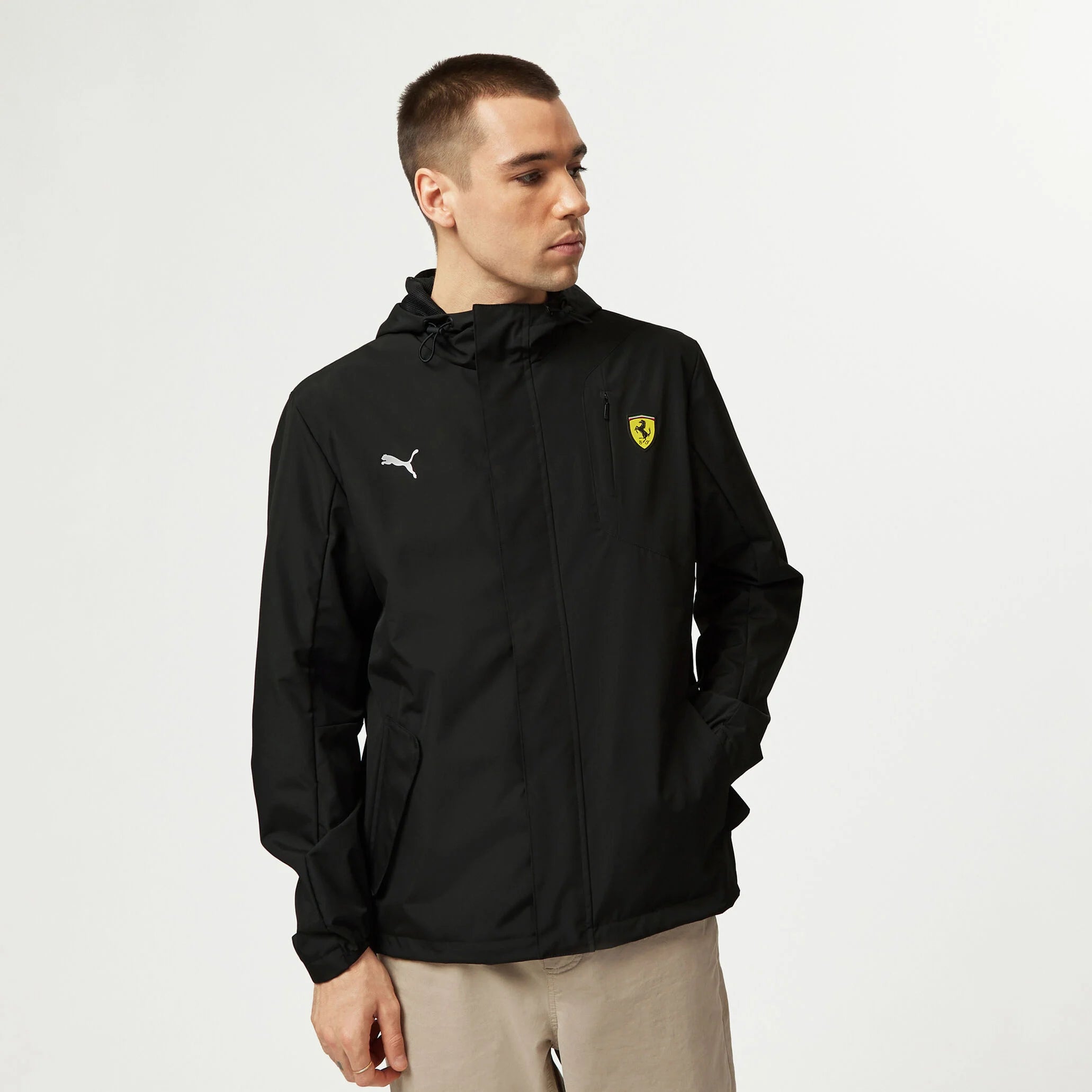 PUMA Veste de Pluie Noire Scuderia Ferrari