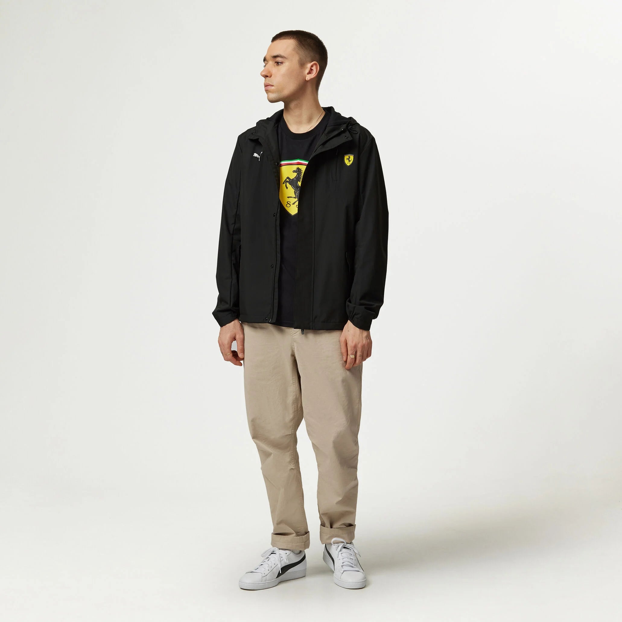 PUMA Veste de Pluie Noire Scuderia Ferrari
