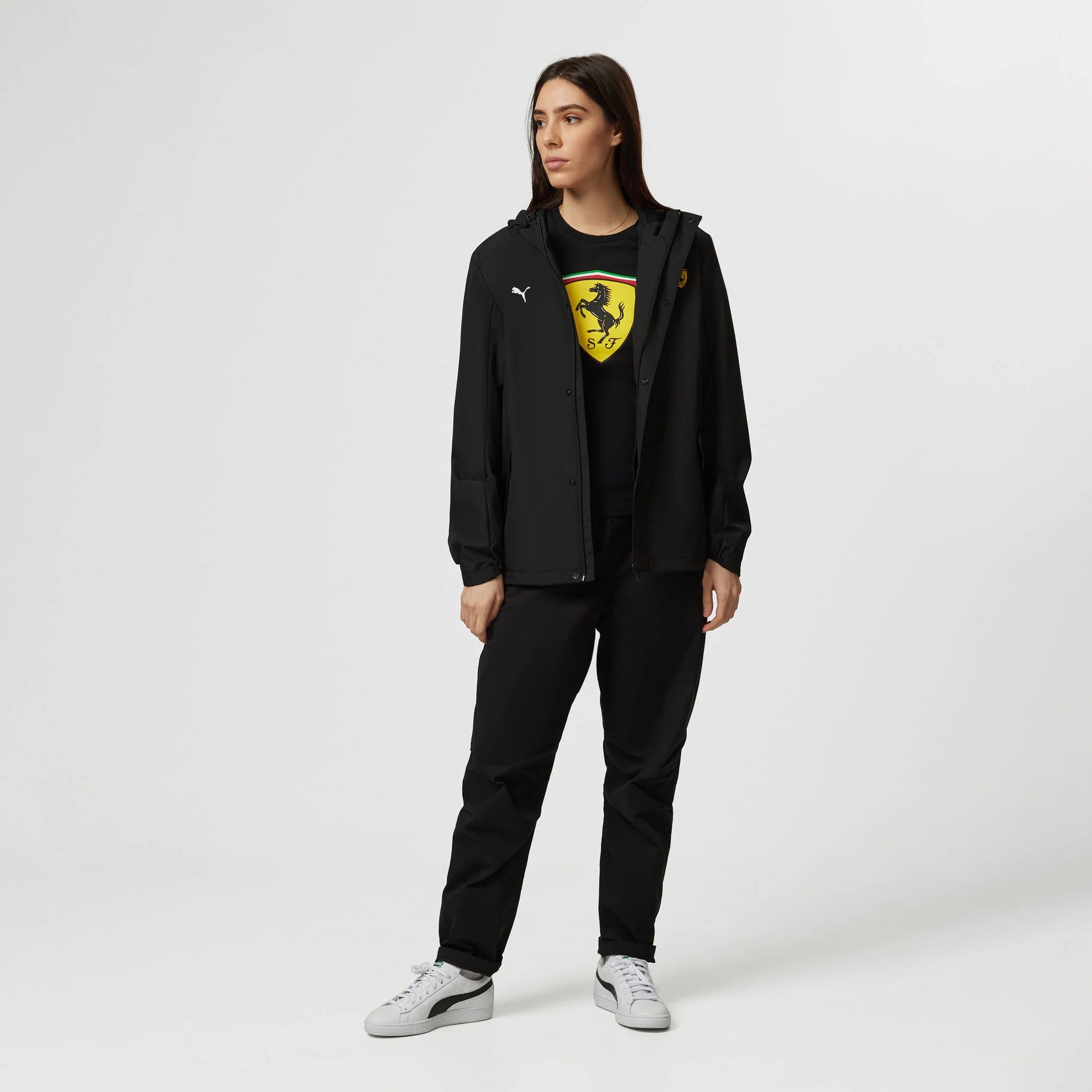 PUMA Veste de Pluie Noire Scuderia Ferrari