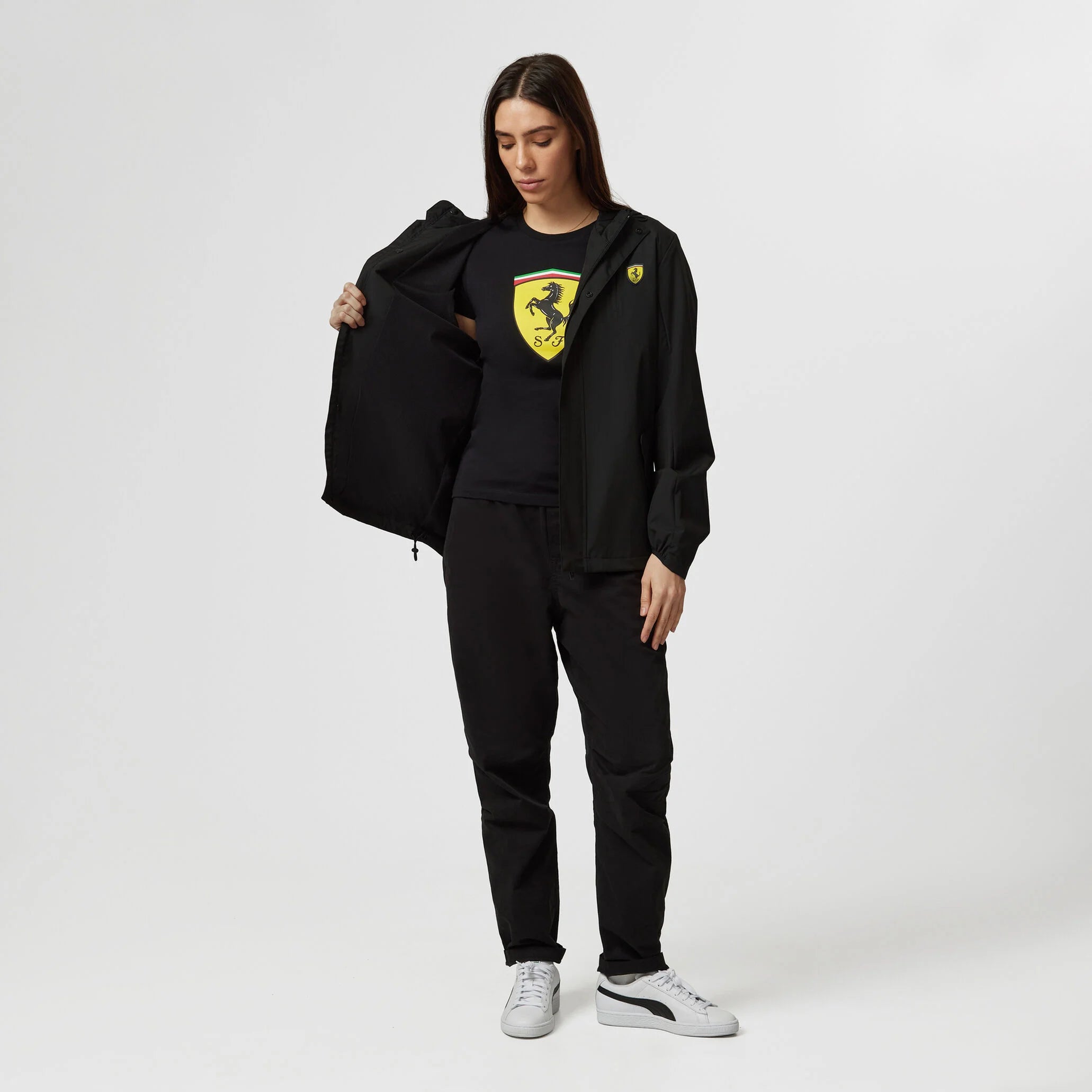 PUMA Veste de Pluie Noire Scuderia Ferrari