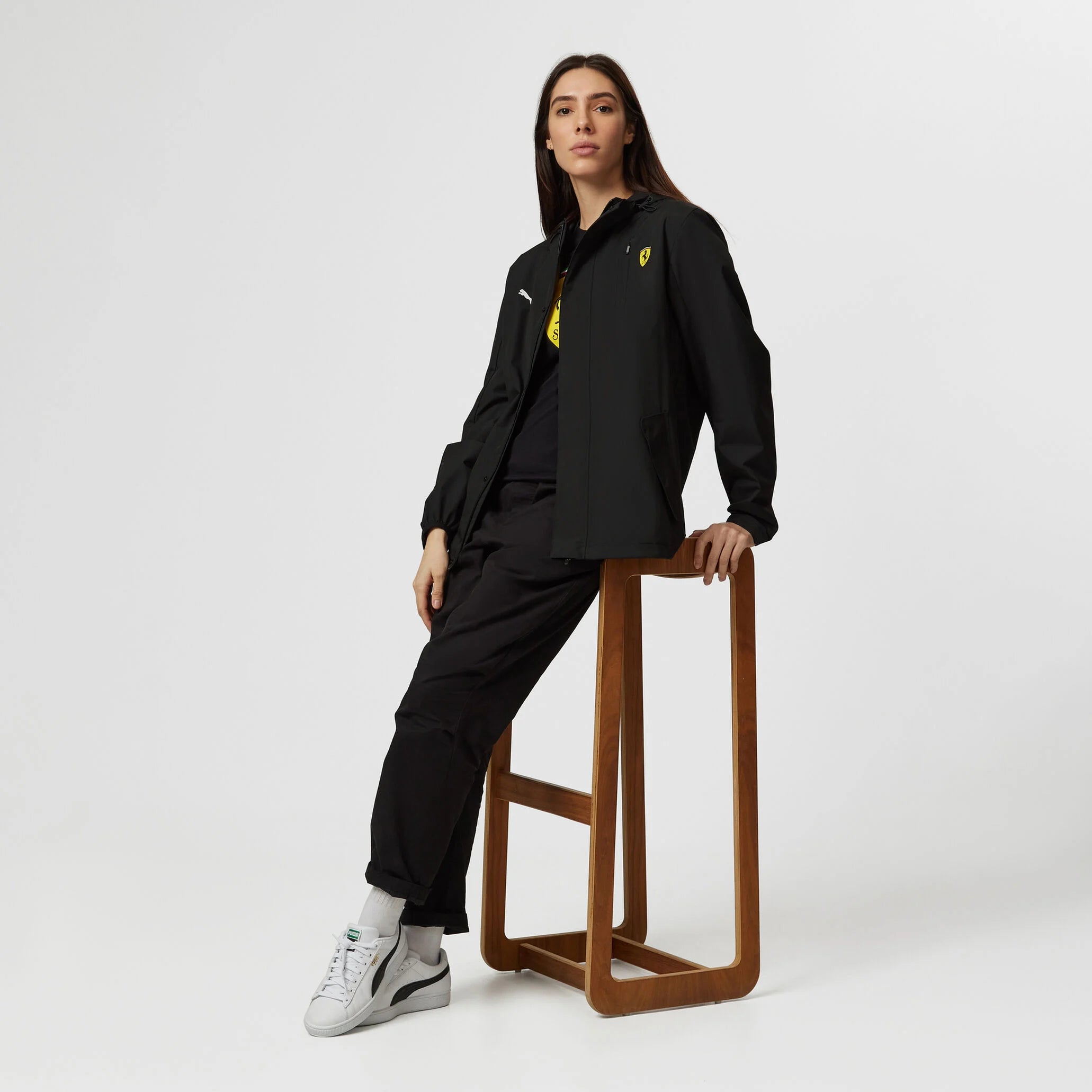 PUMA Veste de Pluie Noire Scuderia Ferrari
