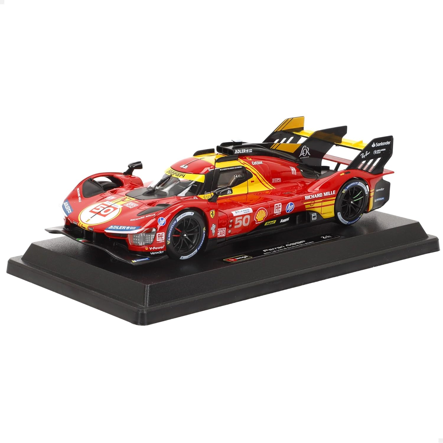 Bburago 499P Turbo V6 Team Ferrari AF Corse N° 50 WINNER 24H LE MANS 2024 Scale 1:24