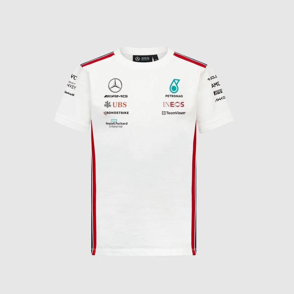 Mercedes-AMG Petronas F1 T-Shirt Driver Blanc Enfant