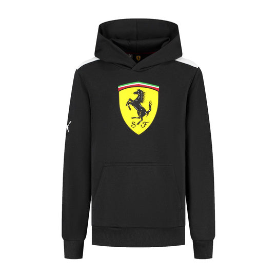 PUMA Sweat à capuche à Écusson Noir Scuderia Ferrari enfant
