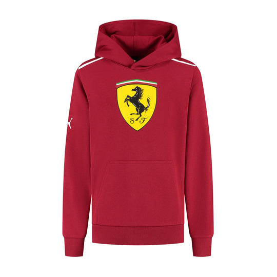 PUMA Sweat à capuche à Écusson Cerise Scuderia Ferrari enfant