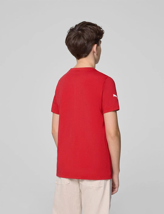 PUMA T-shirt à Grand Écusson Cerise Scuderia Ferrari enfant