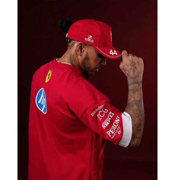 PUMA T-shirt oversized pilote Cerise Scuderia Ferrari