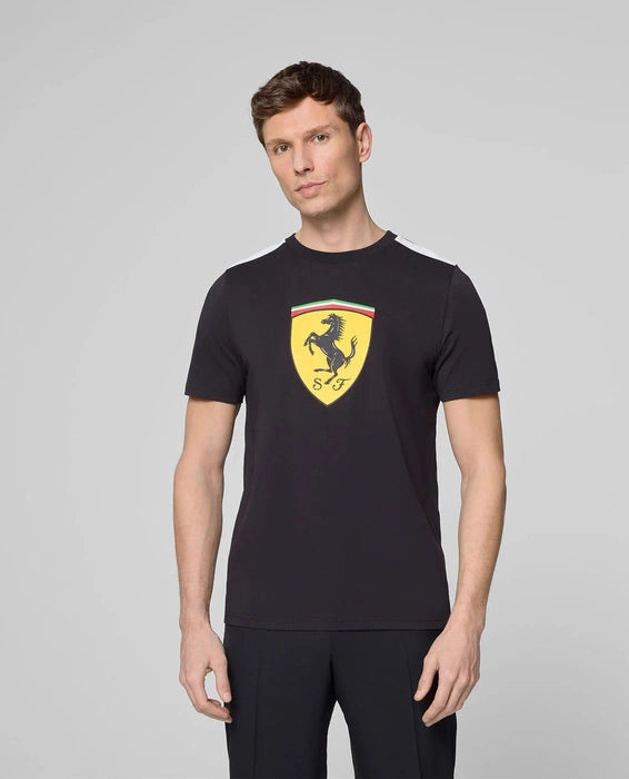 PUMA T-shirt à Grand Écusson Noir Scuderia Ferrari