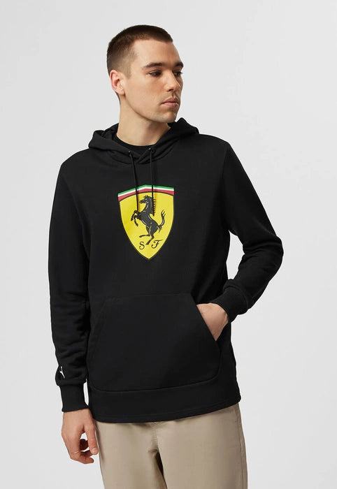 PUMA Sweat à capuche à Écusson Noir Scuderia Ferrari